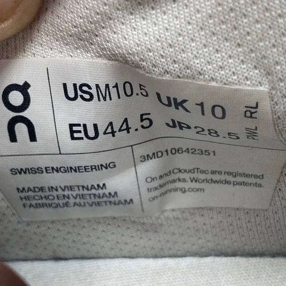 On Cloud The Roger Advantage Men's Size 10.5 White Shoes - Picture 10 of 14